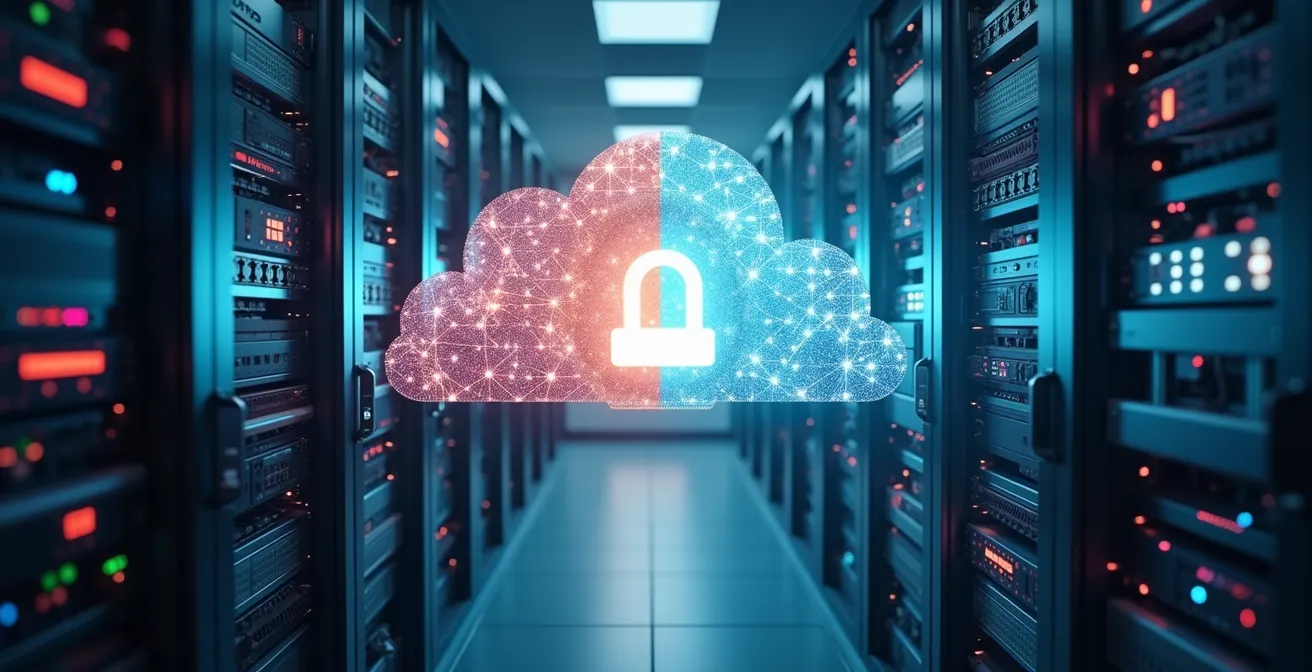 Confronto visivo tra architettura cloud e VPN per la resilienza aziendale