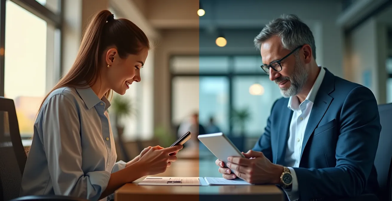 Visualizzazione della strategia multicanale che integra diverse piattaforme social per target differenziati